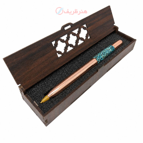 خودکار فیروزه کوبی پرنسا با جعبه هدیه
