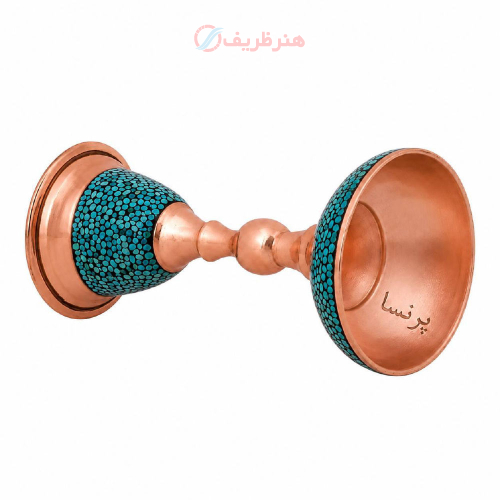 شمعدان فیروزه کوبی پرنسا مدل دو پایه _هنرظریف