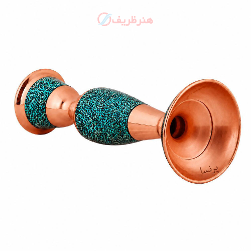 شمعدان فیروزه کوبی پرنسا مدل دو پایه