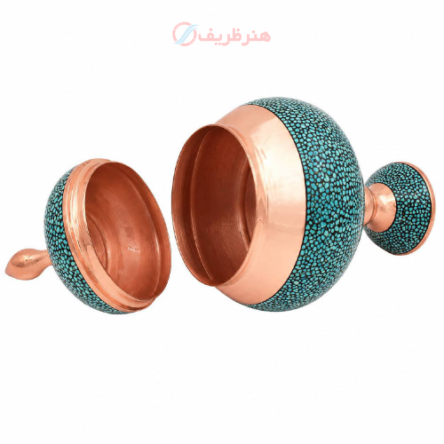 شکلات خوری مسی با فیروزه اصل نیشابور