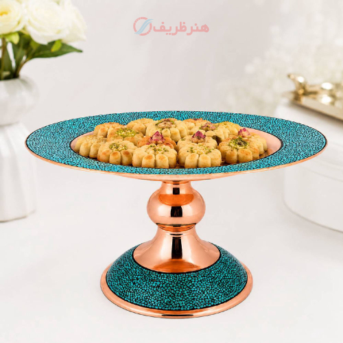 بشقاب شیرینی خوری فیروزه کوبی پرنسا