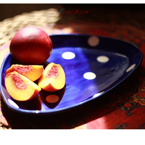 پیش دستی سرامیکی دست ساز طرح خال خالی