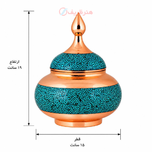 شکلات خوری مسی با فیروزه اصل نیشابور