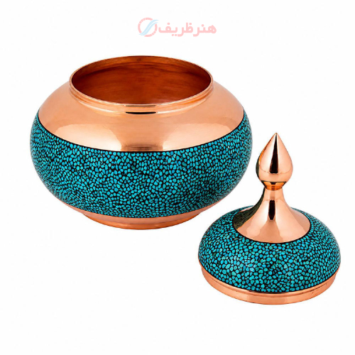 شکلات خوری مسی با فیروزه اصل نیشابور