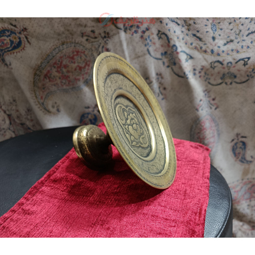 شیرینی‌ خوری برنجی سنتی و دست‌ ساز با طرح اسلیمی