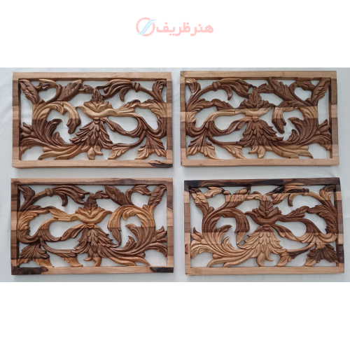 تخته نرد چوبی دست‌ساز با طرح حکاکی هنری و سنتی_ هنرظریف
