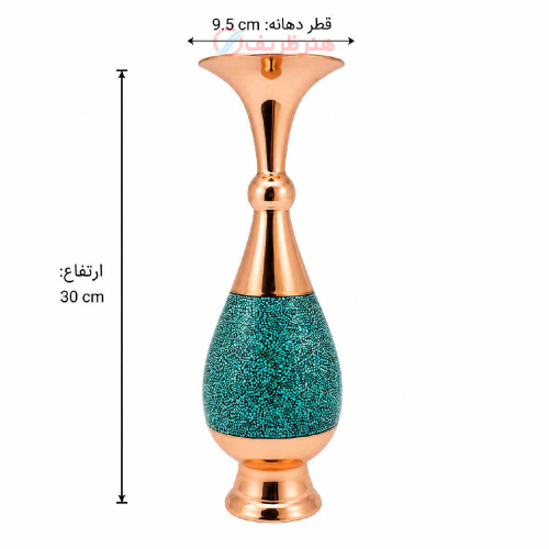گلدان دکوراتیو فیروزه کوبی پرنسا فیروزه مرغوب نیشابور