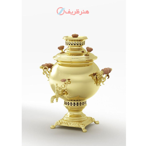 سماور مدل زغالی ۲۰۱۷ ظرفیت اسمی شش لیتری، ورق برنج ضخیم شهید باهنر_ هنرظریف