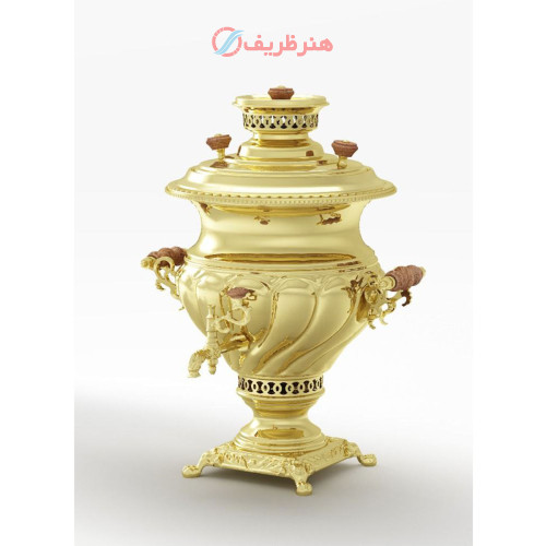 سماور مدل زغالی ۲۰۰۳ ظرفیت اسمی هشت لیتری، ورق برنج ضخیم_ هنرظریف