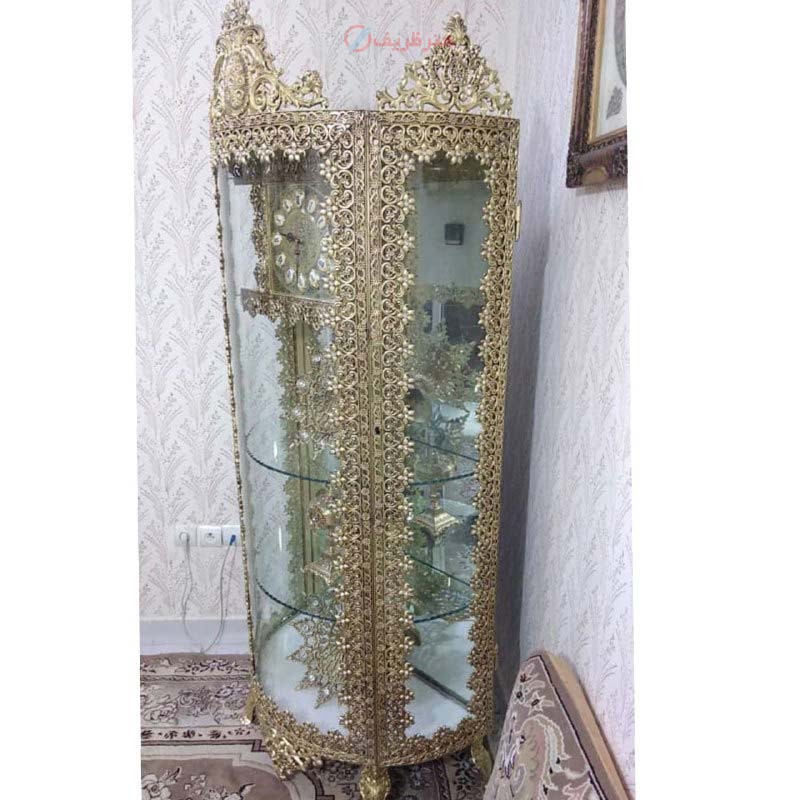 گنجه ساعتی جلو خم، عرض 70 جنس آلیاژ آلومنیوم آبکاری برنز، رنگ ثابت محصول اصفهان