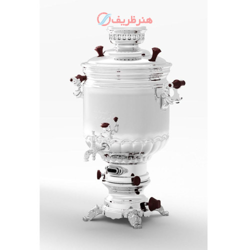 سماور مدل گازی نمره ۲۶ «طرح زغالی» ظرفیت اسمی دوازده لیتری، شیر گازی پیلوت دار استاندارد_ هنرظریف