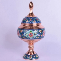 قیمت و خرید شکلات خوری مسی سایز 22 مس و پرداز نقاشی دست - هنرظریف