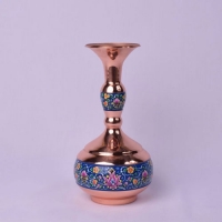 خرید، قیمت و مشخصات گلدان شلغمی 30 مس و پرداز با ورق مس ضخیم و روکش پلی استر با کیفیت بالا | هنرظریف