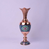 مشخصات کامل سنبلدان مسی 2 مس و پرداز با ورق ضخیم و نقاشی زیبا | هنرظریف