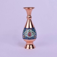 خرید، قیمت و مشخصات گلدان صراحی 20 مس و پرداز، دارای روکش پلی استر و ورق مس ضخیم | هنرظریف