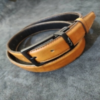 خرید، قیمت و مشخصات کمربند مردانه 120 سانتی دو رو چرم گاوی دست دوز و دستساز | هنرظریف