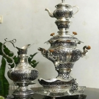 سرویس سماور ٣.٥ لیتری آبکاری نقره