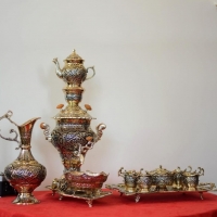 سماور برنجی تزئینی 4 لیتری
