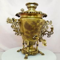 سماور زغالی مدل تراش اصل شتربان، ۸ لیتری به سبک (آنتیک)