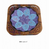 جدیدترین شقاب میناکاری تمام رنگ طرح اسلیمی به قطر 20 سانتیمتر - هنرظریف