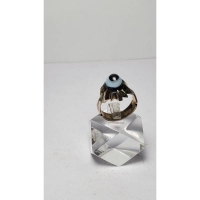 خرید، قیمت و مشخصات انگشتر عقیق سه پوست منظم ریز نقش با رکاب نقره دست ساز و عیار 925 - هنرظریف