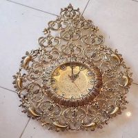 مشخصات، قیمت و خرید ساعت دیواری با طراحی جدید و رنگ ثابت از جنس آلیاژ آلومینیوم آبکاری برنز | هنرظریف