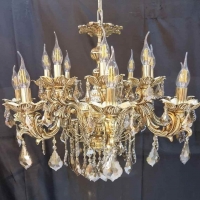 خرید، قیمت و مشخصات لوستر 8 شاخه برنزی 16 لامپ، قابلیت نصب لاله، برنز درجه 1، بسیار زیبا و شیک، باضمانت کیفیت کالا | هنرظریف