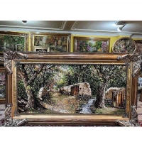 خرید تابلو فرش دستبافت، تابلو فرش دستبافت، کوچه باغ 50 رج، زیر قیمت بازار | هنرظریف