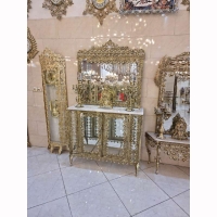 خرید، قیمت و مشخصات آینه کنسول تاجدار با طرح زیبا و جدید و ماندگار با رنگ ثابت و کیفیت درجه 1 | هنرظریف