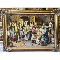 خرید تابلو فرش دستبافت، تابلو فرش تولد نوزاد، چله ابریشم پر از ابریشم 50 رج، بسیار زیبا و نفیس | هنرظریف