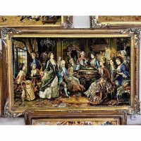 خرید تابلو فرش، تابلو فرش دستبافت محفل شعر، چله ابریشم پر از ابریشم 50 رج، زیر قیمت بازار | هنرظریف