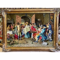 خرید تابلو فرش دستبافت، تابلو فرش دستباف تولد نوزاد، چله ابریشم پر از ابریشم 50 رج، زیر قیمت بازار | هنرظریف