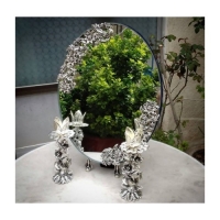 خرید آنلاین، سرویس آینه و شمعدان نقره ای، مناسب برای سفره هفت سین و مراسم عقد، به قیمت تولیدی | هنرظریف