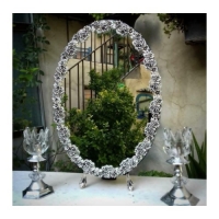 خرید آنلاین، سرویس آینه و شمعدان عقد گل مینا، با کیفیت بالا و درجه یک، زیر قیمت بازار | هنرظریف