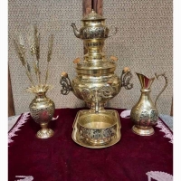 خرید، قیمت و مشخصات سماور زغالی برنجی 6 لیتری مدل نگین، قلم زنی دست به قیمت تولیدی | هنرظریف