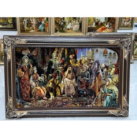 خرید تابلو فرش دستبافت، تابلو فرش دستبافت تاجر فرش چله ابریشم پر از ابریشم، زیر قیمت بازار، محصول تبریز | هنرظریف