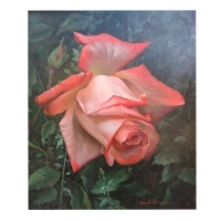 خرید، قیمت و مشخصات تابلو نقاشی تک گل سرخ با کیفیت قاب درجه یک، طرح زیبا با ماندگاری بالا | هنرظریف
