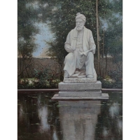 خرید، قیمت و مشخصات، تابلو نقاشی حکیم ابوالقاسم فردوسی، اثری خاص و اورجینال، با متریال درجه 1 | هنرظریف