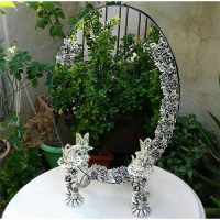 خرید آنلاین، آینه و شمعدان بله برون، روکش نقره با ضمانت و کیفیت بالا، زیر قیمت بازار | هنرظریف