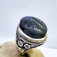 خرید، قیمت و مشخصات انگشتر یشم یمنی کلکسیونی رکاب طلا نقره کیفیت عالی، زیر قیمت بازار | هنرظریف