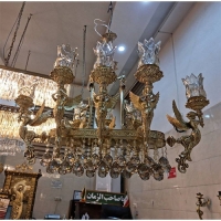 خرید، قیمت و مشخصات لوستر تمام برنز با آبکاری درجه 1 طلایی، با ضمانت و کیفیت بالا، زیر قیمت بازار | هنرظریف