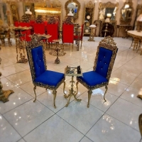 خرید، قیمت و مشخصات صندلی و میز شطرنج برنزی کار خاص و آنتیک، زیر قیمت بازار، درجه یک  - هنرظریف