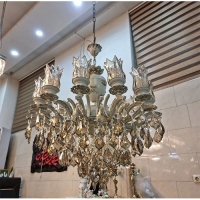 خرید، قیمت و مشخصات لوستر 12 شاخه آلومینیومی استخوانی، شیک با رنگ ثابت و با کیفیت عالی، به قیمت تولیدی  - هنرظریف