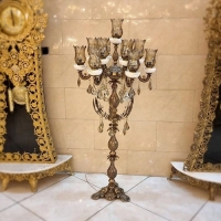 خرید، قیمت و مشخصات کنار سالنی 6 شاخه برنزی رنگ آنتیک دارای ضمانت 10 ساله رنگ، زیر قیمت بازار - هنرظریف