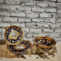 خرید، قیمت و مشخصات ظروف سه تیکه سرمه ای، بسیار زیبا و خاص  با کیفیت عالی زیر قیمت بازار ، کیفیت عالی - هنرظریف