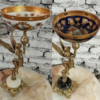 خرید، قیمت و مشخصات میوه خوری فرشته دایکاست ظرف طلا کوب، زیبا و نفیس با کیفیت عالی، به قیمت تولیدی | هنرظریف