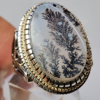 خرید، قیمت و مشخصات انگشتر شجر تک درخت برفی فوق کلکسیونی رکاب فنی و تخصصی طلا و نقره اثر استاد سجاد - هنرظریف