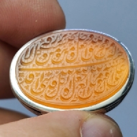 خرید، قیمت و مشخصات انگشتر حکاکی ممتاز استاد جواد حیدری و آیه شریفه رزق و روزی فوق کلکسیونی رکاب دستساز نقره - هنرظریف