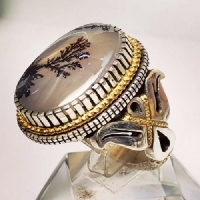 خرید، قیمت و مشخصات انگشتر شجر تک درخت فوق کلکسیونی رکاب تخصصی طلا و نقره اثر استاد سجاد بسیار تماشایی - هنرظریف