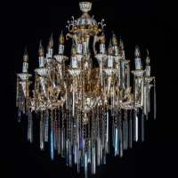 خرید، قیمت و مشخصات لوستر سرامیک کریستال لوکس و لاکچری با تزیینات فوق العاده زیبا و شیک - هنرظریف